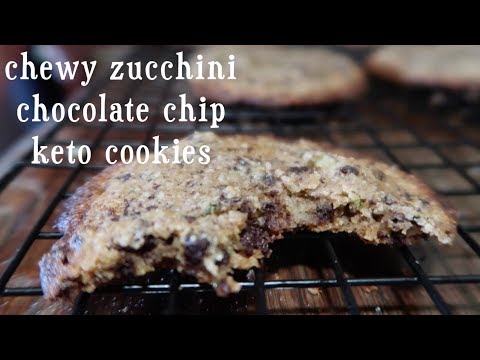 Chewy Zucchini Chocolate Chip Keto Cookies | kid friendly | grain free | low carb | ketogenic recipe