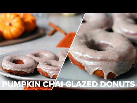 Pumpkin Chai Glazed Donuts