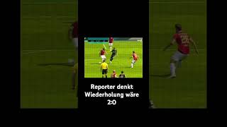 Reporter denkt Wiederholung wäre 2:0