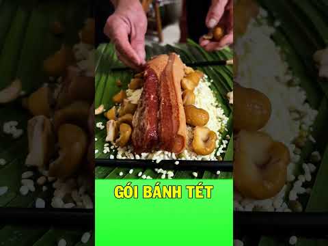 Nghệ thuật gói bánh tét bằng lá cỏ tranh