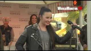 Demi Lovato, Kate Bosworth arrive at Topshop Topman Store LA Grand Opening