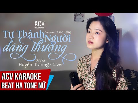KARAOKE | Tự Thành Người Đáng Thương – Huyền Tranng Cover | | Beat Nữ Hạ Tông