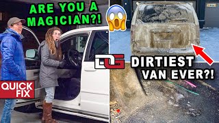 Cleaning The DIRTIEST Van Ever?!? | BEST Owner Reaction! | Quick Fix