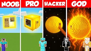 Inside Sun Base Build Battle Challenge - Noob vs Pro vs Hacker vs God - Minecraft Animation