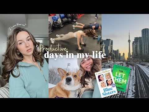 PRODUCTIVE DAYS 🌱 book reviews (fiction & non-fiction) HIIT workout, Blow-Out routine | VLOG