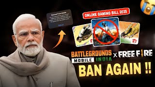 BAN FreeFire MAX And BGMI Again ?❤️‍🩹| Online Gaming Bill 2025 Law Explained😱| @DhanuGamer_17 ||