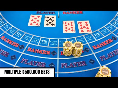 MULTIPLE MASSIVE $500,000 BACCARAT BETS IN SUPER HIGH ROLLER CASINO SESSION!