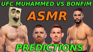 UFC ASMR - Muhammad vs Bonfim Pics & Predictions