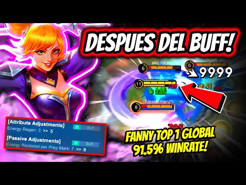 ¡FANNY DESPUES DEL BUFF ES UNA LOCURA! FANNY TOP 1 GLOBAL 91.6% WINRATE! | MLBB