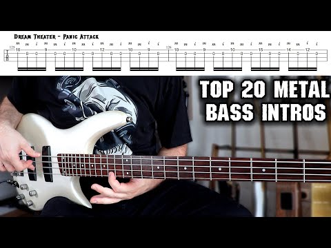 Top 20 METAL BASS INTROS Of All Time | With tabs