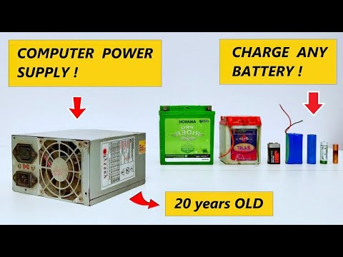 20 Amp Battery Charger with Computer Power Supply - 220v AC to 1.5v / 3v / 6v / 9v / 12v / 24v DC