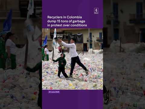 Garbage protest in Colombia