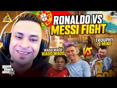 RONALDO VS MESSI FIGHT IN GTA ! 😂 GTA 5 RP GAMEPLAY | MRJAYPLAYS