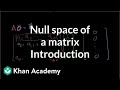 Understanding Subspaces and Null Spaces