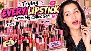 Swatching ALL My Lipsticks ! Lip Collection Reveal💄🎀 …best to worst! 🏆