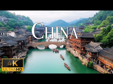 FLYING OVER CHINA (4K Video UHD) - Relaxing Piano Music With The Most Amazing Places