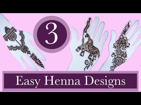 3 Easy Henna Designs For Beginners | Real-time Step-by ...