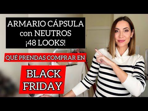 48 LOOKS con un ARMARIO CÁPSULA 😍 | ¿QUÉ PRENDAS MERECE LA PENA COMPRAR EN 🖤 BLACK FRIDAY?