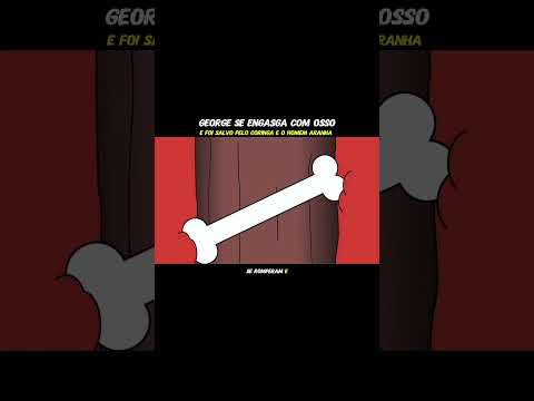 George se engasga com osso e salvo pelo Coringa e homem aranha #foryou #foryou #desenhopeppa