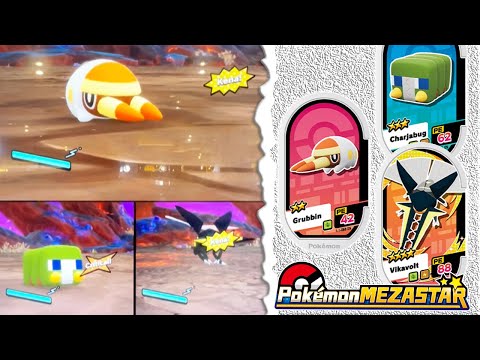GRUBBIN - CHARJABUG - VIKAVOLT KOMBO EVOLUTION !!! - POKEMON MEZASTAR 74