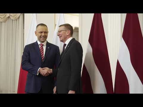 Valsts prezidenta Edgara Rinkēviča un Polijas prezidenta Karola Navrocka tikšanās Rīgas pilī