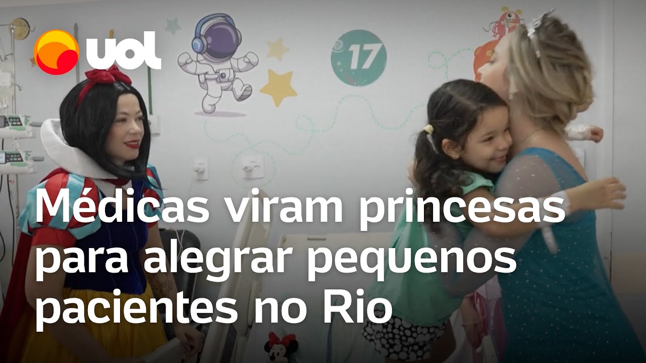 Médicas viram princesas para alegrar pequenos pacientes em hospital do Rio de Janeiro vídeo