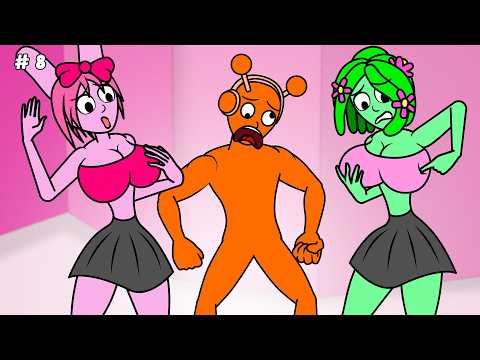 SPRUNKI : OREN, PINKI and VINERIA SWAP TO HUMAN !!! (sprunki cartoon animation)