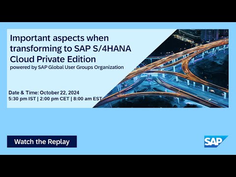 Specifics of transformation to SAP S/4HANA Cloud Private Edition I Move to Cloud ERP | 24.10.22