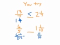 Comparing and Ordering Fractions and Mixed Numbers