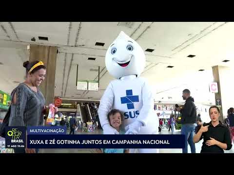 Xuxa e Zé Gotinha juntos em campanha nacional de vacinação