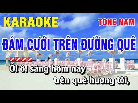 Karaoke Đám Cưới Trên Đường Quê Tone Nam Nhạc Sống | Nguyễn Linh