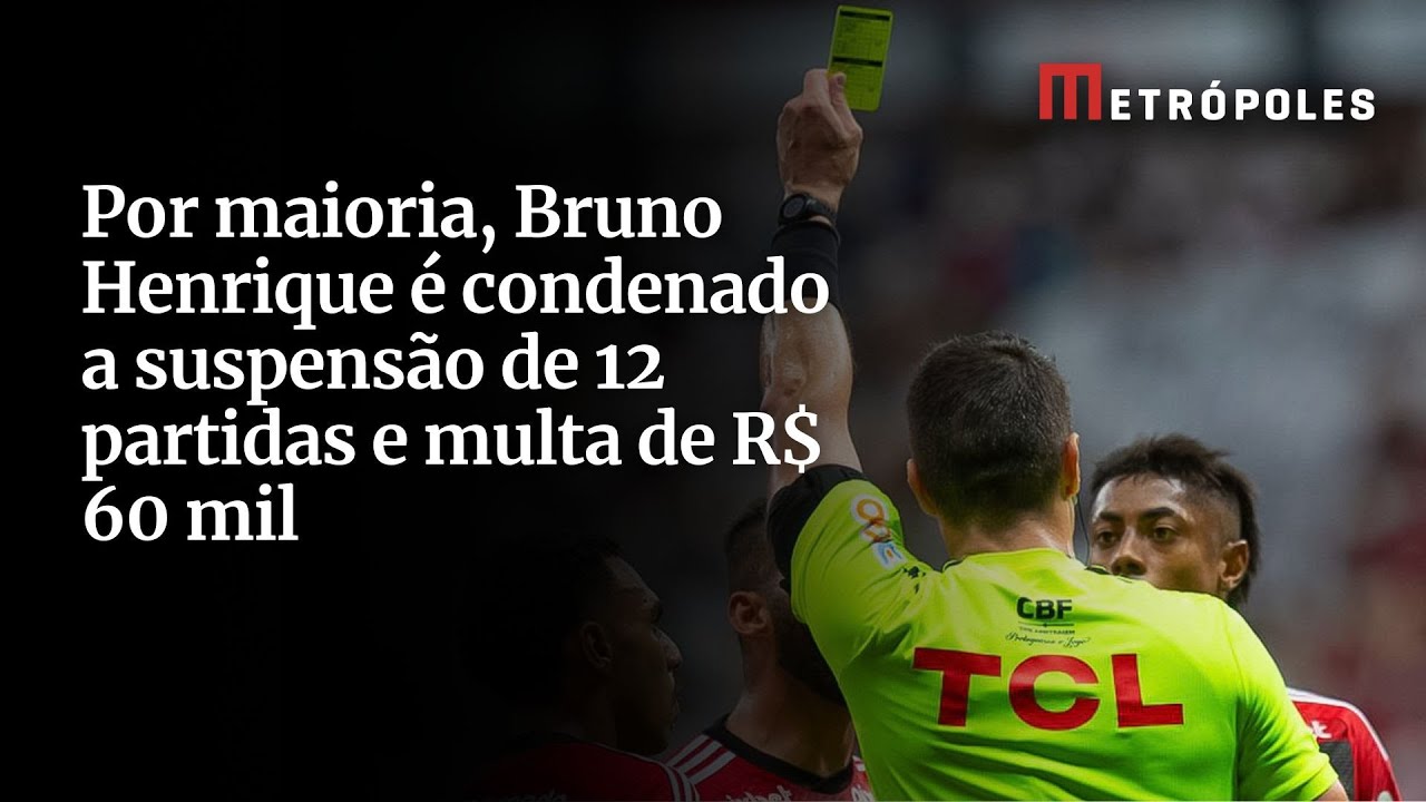 Bruno Henrique é condenado a suspensão por 12 partidas e multa de R$ 60 mil