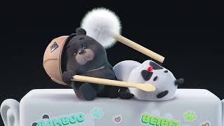 Two cuties clean your ears 🐼🐻❤️#asmr #팬더 #panda #animation