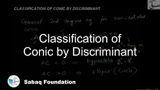Classification of Conic by Discriminant