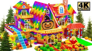 DIY Video _ How To Make Rainbow Pumpkin Castle For Cute Pets Has Fresh Garden From Magnetic Balls