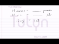 Weight Conversion and Simplification