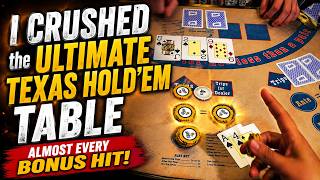 I CRUSHED the Ultimate Texas Hold’em Table | Almost Every Bonus Hit!