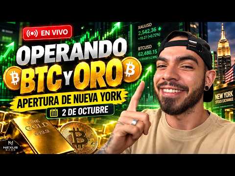 🔥 BITCOIN SE DISPARA a $86.400 | Operando $BTC y $ORO en VIVO| APERTURA de NUEVA YORK 2 de octubre