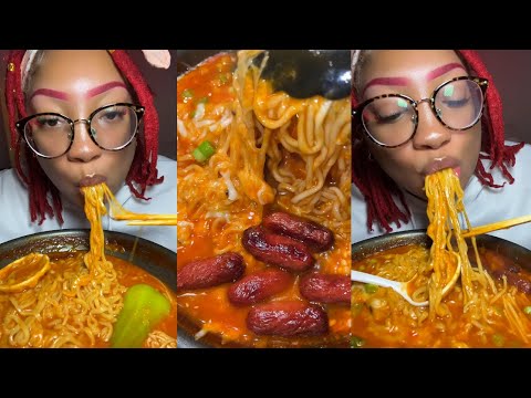 ASMR | Spicy Ramen 🍜🥬 🌶️