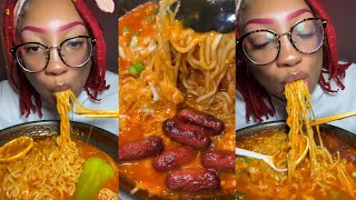 ASMR | Spicy Ramen 🍜🥬 🌶️
