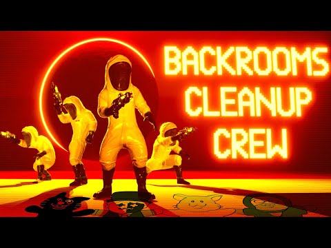【4人実況】「 不気味な部屋 」を掃除するだけの人気ホラーゲーム『 Backrooms Cleanup Crew 』