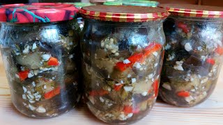 Обалденная Закуска из Баклажанов на Зиму!Маринованные Баклажаны с Укропом, Чесноком и Перцем!🍆🧄🌶