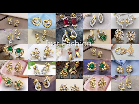 Diamond Stud-Earring Designs Collection ||Daily Wear Gold Studs Designs||small stud-latest designs