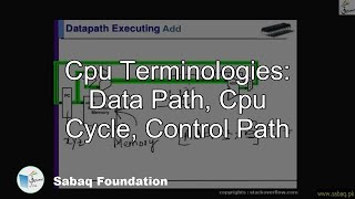 CPU terminlogies : Data Path , CPU Cycle , Control Path