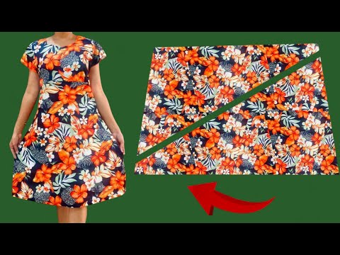 🔥The easiest way to sew a stylish dress💃The easiest way to sew a dress in 10 minutes from 1.5 fabric