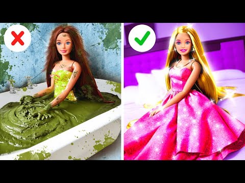 RICH VS POOR BARBIE DOLL MAKEOVER 🩷CUTE MAKEOVER IDEAS BY 123GO!