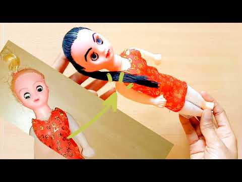 10 रूपये की गुड़िया को 100 रूपये की बनाए / doll makeover / doll makeup