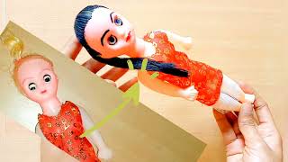 10 रूपये की गुड़िया को 100 रूपये की बनाए / doll makeover / doll makeup