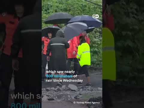 South Korea floods trigger landslides, leave at least 14 dead and 12 missing  | DW News
