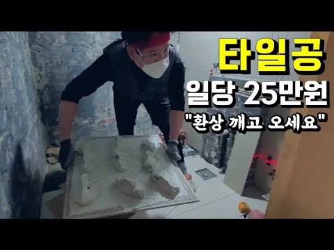 타일 환상 깨 드리겠습니다 10명중 9명이 추노하는 이유 , 초보는 일당 얼마 받을까?